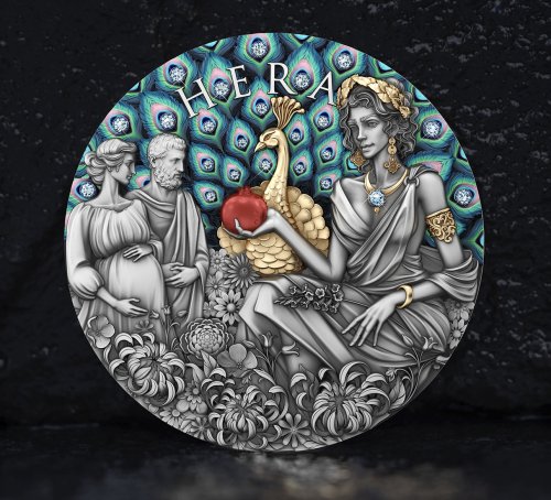Niue 2025 5 $ HERA Divine Beauty 2 Oz silver coin