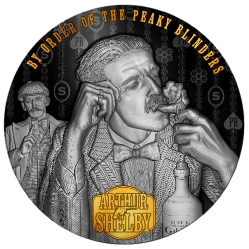 Niue 2024 5$ ARTHUR SHELBY Peaky Blinders 2 Oz silver coin