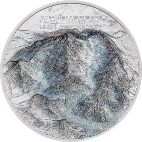 Cook Islands 2023 10$ MOUNT EVEREST First Ascent 2 Oz silver coin