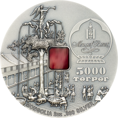 Mongolia 2020 5000 Togrog - KARAKORUM 800th Anniversary 2 Oz silver coin