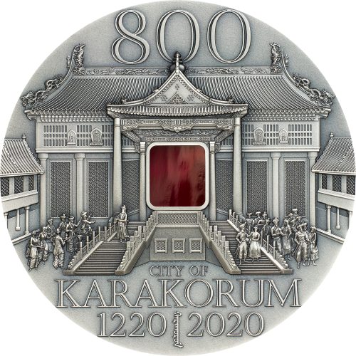 Mongolia 2020 5000 Togrog - KARAKORUM 800th Anniversary 2 Oz silver coin