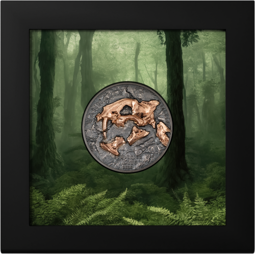 Mongolia 2023 500 Togrog Evolution of Life – Nimravidae 1 Oz silver coin
