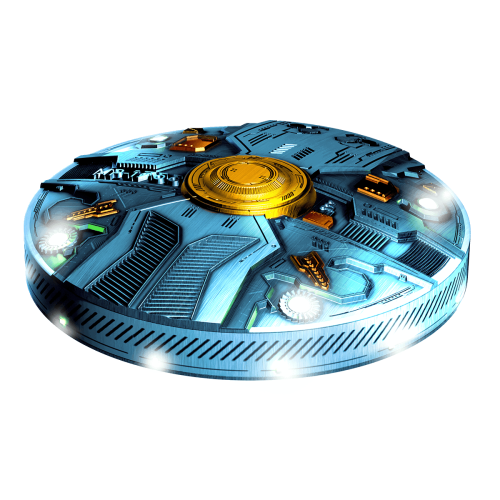 Cameroon 2024 1766 Francs UFO MP-1766 Blue Galaxy 7 Oz silver coin