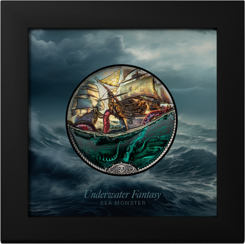 Cook Islands 2025 20$ SEA MONSTER Underwater Fantasy 3 Oz silver coin