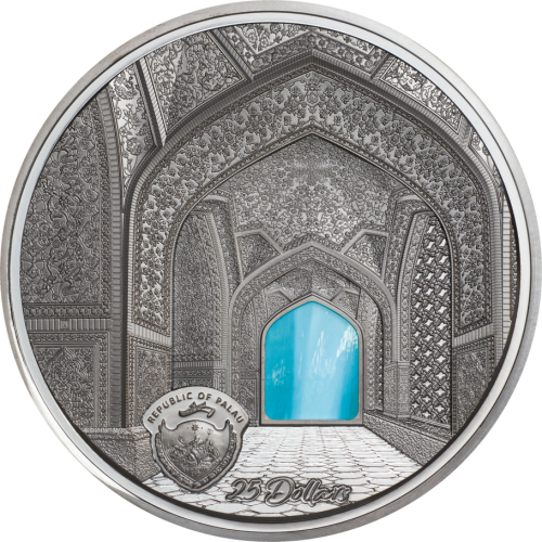 Palau 2020 25$ - Tiffany Art Isfahan – Black Proof - 5 Oz silver coin