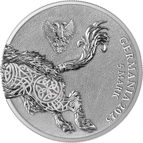Germania 2025 5 Mark Germania Beasts - Gullinbursti 1 Oz silver coin