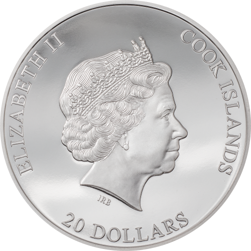 Cook Islands 2021 20$ SILVER BURST 3 Oz silver coin