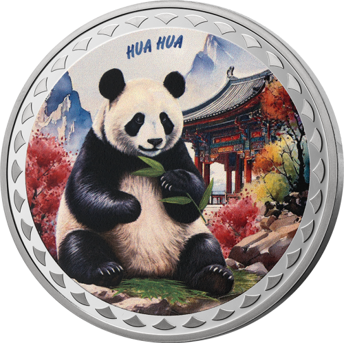 Samoa 2025 2$ HUA HUA Panda 1 Oz silver coin