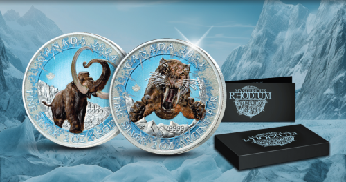 Canada 2023-24 2x10$ Mysterious Rhodium -Ice Age Set 2x2 Oz silver coin