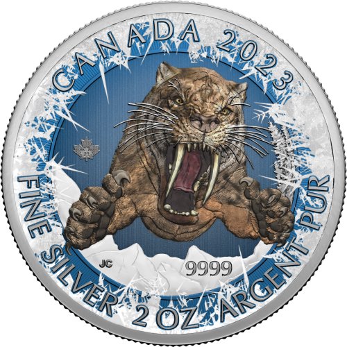 Canada 2023-24 2x10$ Mysterious Rhodium -Ice Age Set 2x2 Oz silver coin