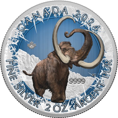 Canada 2023-24 2x10$ Mysterious Rhodium -Ice Age Set 2x2 Oz silver coin