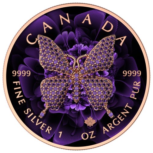 Canada 2025 5$ Maple Leaf - Butterfly 1 Oz silver coin