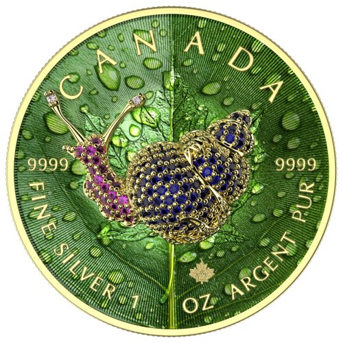 Canada 2025 5$ Maple Leaf - Snail 1 Oz silver coin