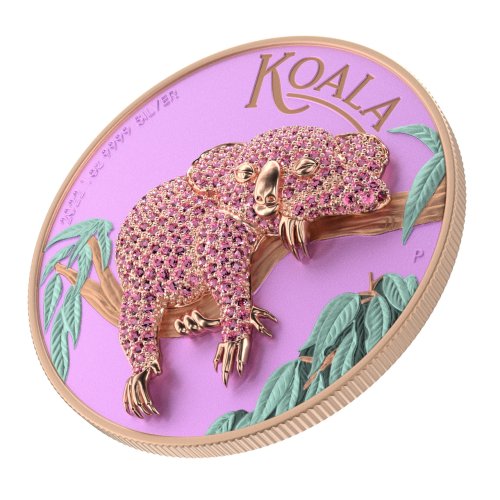 Australia 2022 1$ Koala Pink 1 Oz silver coin