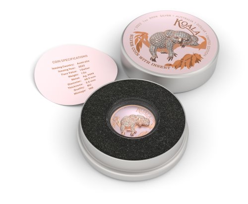 Australia 2022 1$ Koala Rosegold 1 Oz silver coin