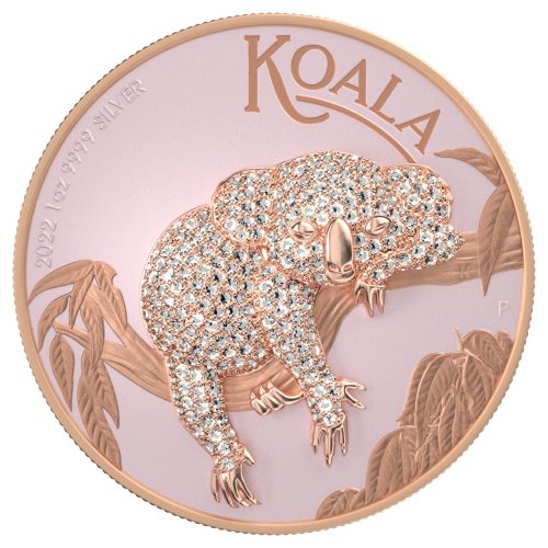 Australia 2022 1$ Koala Rosegold 1 Oz silver coin