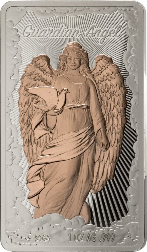 Equatorial Guinea 2024 1000 Francs Guardian Angel 1 Oz  silver coin