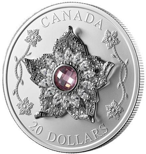 Canada 2025 20$ WILLIAMSON DIAMOND BROOCH Crown Jewels 1 Oz silver coin