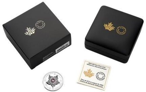 Canada 2025 20$ WILLIAMSON DIAMOND BROOCH Crown Jewels 1 Oz silver coin
