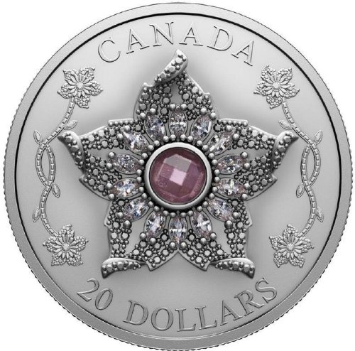 Canada 2025 20$ WILLIAMSON DIAMOND BROOCH Crown Jewels 1 Oz silver coin