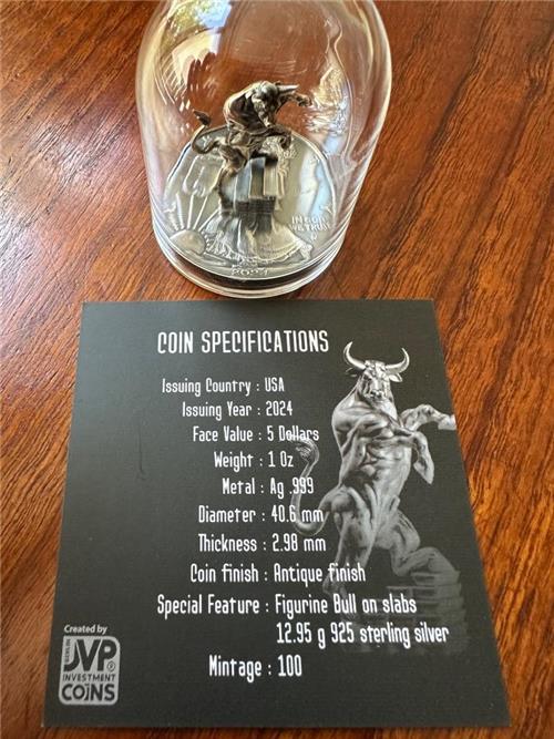 USA 2024 5$ American Eagle-BULL 1 Oz Exclusive silver coin