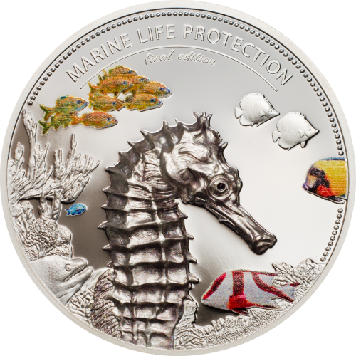 Palau 2017 2x10$ Marine Life Protection SET Dolphin and Sea Horse Silver Coin