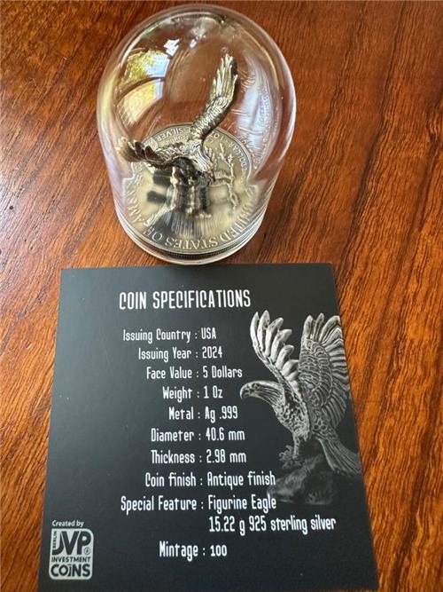 USA 2024 5$ American Eagle-EAGLE 1 Oz Exclusive silver coin