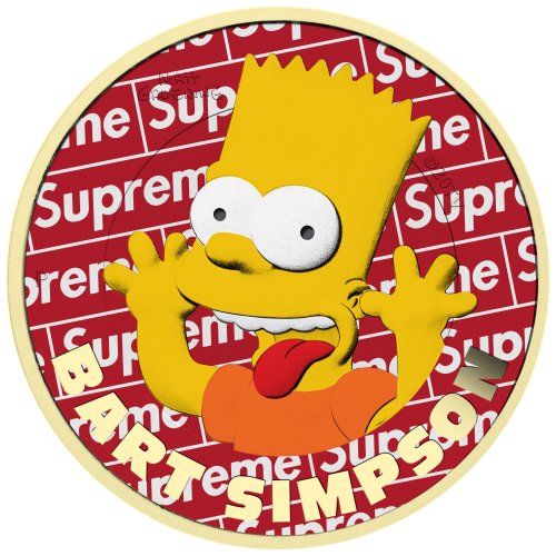 Tuvalu 2022 1$ -Bart Simpson Supreme 1 Oz silver coin