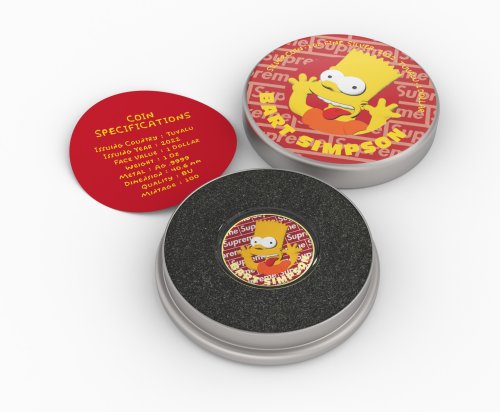 Tuvalu 2022 1$ -Bart Simpson Supreme 1 Oz silver coin