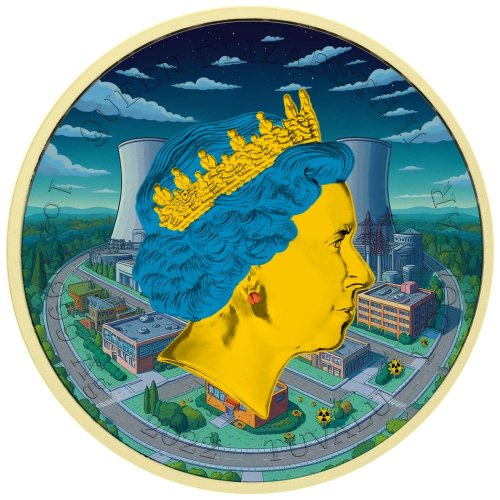 Tuvalu 2022 1$ -Homer Simpson-The Genius 1 Oz silver coin