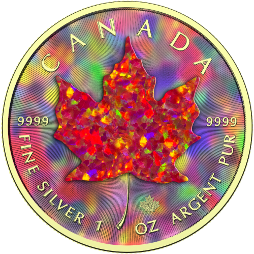Canada 2025 5$ Maple Leaf Opal 1 Oz silver coin