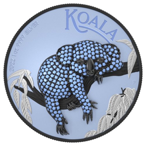Australia 2022 1$ Koala Blue 1 Oz silver coin