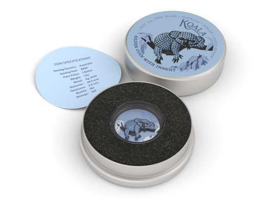Australia 2022 1$ Koala Blue 1 Oz silver coin