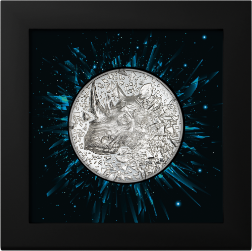 Cook Islands 2025 20$ RHINO Silver Burst 3 Oz silver coin