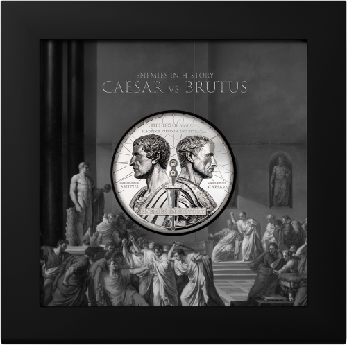 Mongolia 2025 1000 Togrog CAESAR VS BRUTUS Enemies in History 2 Oz silver coin