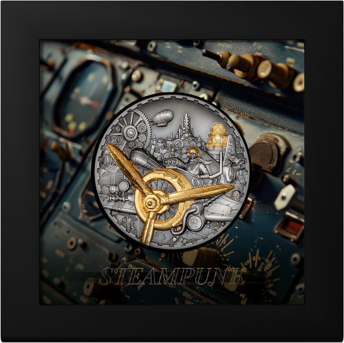 Cook Islands 2025 20$ AVIATION Steampunk 3 Oz silver coin