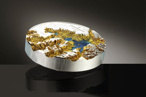 Cook Islands 2025 25$ YELLOWSTONE Topography 5 Oz  silver coin