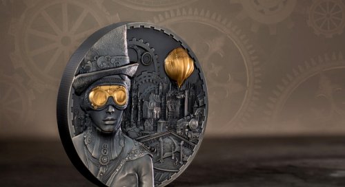 Cook Islands 2022 100$ - Steampunk - 1 Kg Antique silver coin