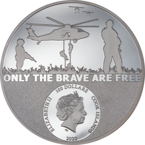 Cook Islands 2022 100$ Special Forces – Real Heroes 1 Kg  silver coin