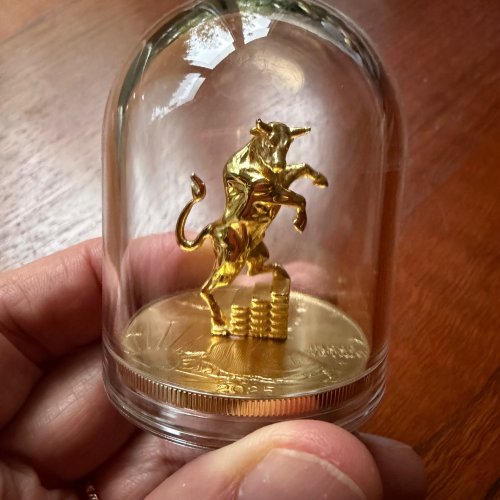 USA 2024 5$ American Eagle-BULL 1 Oz Gilded Exclusive silver coin