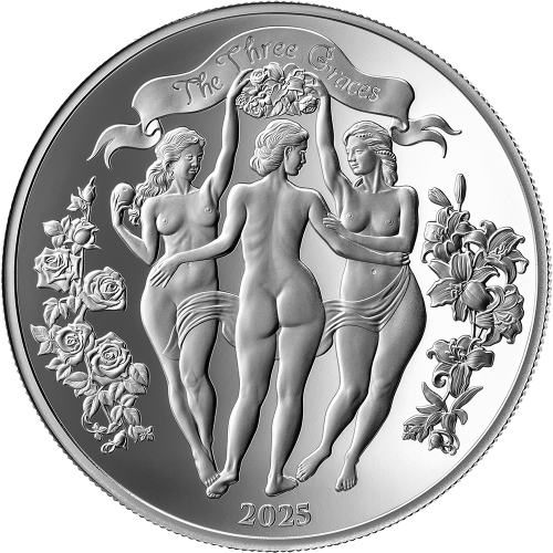 Cameroon 2025 1000 Francs THE THREE GRACES Celestial Beauty 1 Oz silver coin