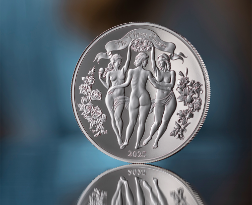 Cameroon 2025 1000 Francs THE THREE GRACES Celestial Beauty 1 Oz silver coin