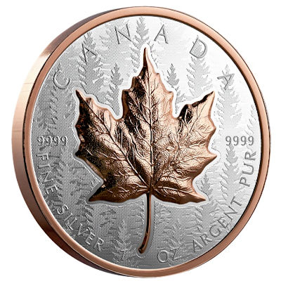 Canada 2025 20$ Maple Leaf Ultra High Relief Gilded 1 Oz  silber Münze