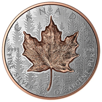Canada 2025 20$ Maple Leaf Ultra High Relief Gilded 1 Oz  silver coin