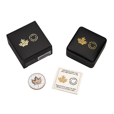 Canada 2025 20$ Maple Leaf Ultra High Relief Gilded 1 Oz  silver coin