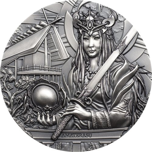 Cook Islands 2021 20$ AMATERASU Gods of The World 3 Oz  silber Münze