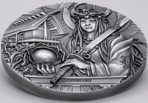 Cook Islands 2021 20$ AMATERASU Gods of The World 3 Oz  silver coin