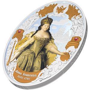 Niue 2014 $5 Russian Emperors - Anna Ioanovna- 2 Oz silver coin