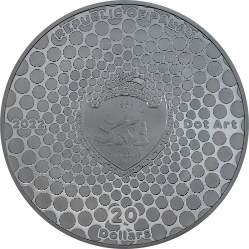 Palau 2022 20$ EGYPT PYRAMID Dot Art 3 Oz Silver Coin