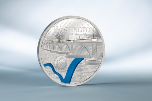 Palau 2025 20$ - Tiffany Art Metropolis – WASHINGTON 3 Oz  silver coin